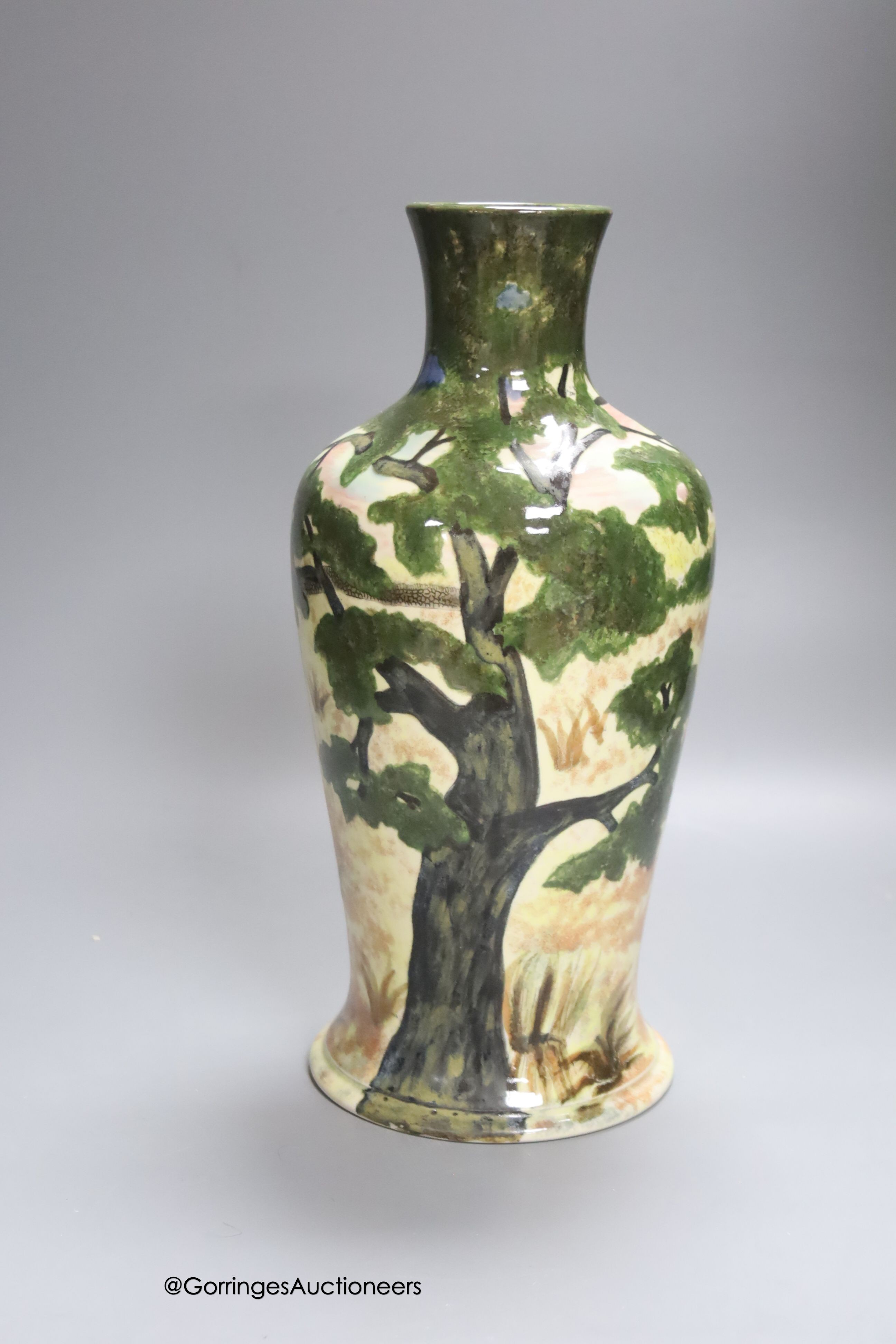 A Cobridge Harvest vase, no 94/150, height 32cm